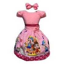 Vestido Temático Lucas Neto Rosa Festa Vestido Temático Lucas Neto Rosa Festa