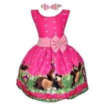 Vestido Temático Menina E O Urso