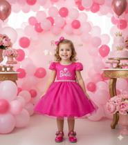Vestido Tematico Mimadine Barbie Pink Glitter