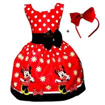 Vestido Temático Minnie Vermelha Regata