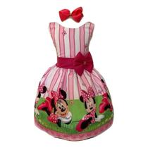Vestido Temático Ratinha Rosa Regata Vestido Temático Ratinha Rosa Regata