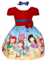 Vestido Temático Sereia Cute/baby