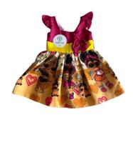 Vestido Temático Simples Lol Pink Tam.PP (1-2 Anos) Vestido Temático Simples Lol Pink Tam.PP (1-2 Anos)