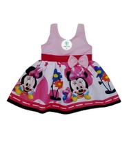 Vestido Temático Simples Minnie Baby Tam.PP(1-2 Anos)