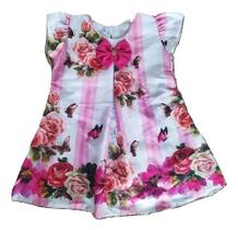 Vestido Temático Trapézio Floral C/ Rosas