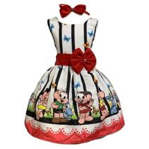 Vestido Temático Turma da Menina Dentuça Luxo Regata Vestido Temático Turma da Menina Dentuça Luxo Regata