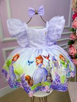 Vestido Temáticos Kids Princesa Sofia Lilas