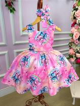 Vestido Temáticos Kids Stitch e Angel Rosa - Estilo e Conforto para Crianças