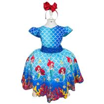 Vestido Tematicos Luxo Ariel - Sereia