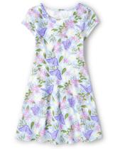 Vestido The Children's Place Girls de manga curta Clear Sky Vestido The Children's Place Girls de manga curta Clear Sky
