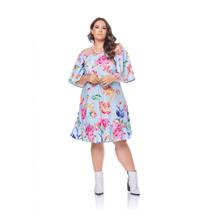 Vestido Ticantê Babado Azul Vestido Ticantê Babado Azul