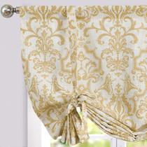 Vestido Tie Up Valance jinchan Linen Flax Floral Vintage 54 polegadas