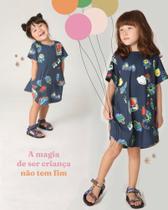 Vestido tipo blusão cartoons Green