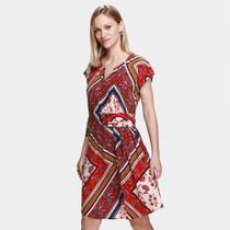 Vestido Top Moda Evasê Curto Estampado