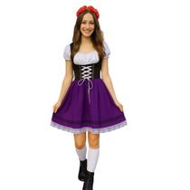 Vestido Tradicional Alemã Oxford roxo Vestido Tradicional Alemã Oxford roxo