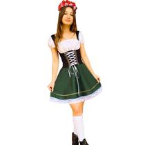 Vestido Tradicional Alemã Oxford Verde Vestido Tradicional Alemã Oxford Verde