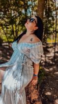 Vestido Transpassado Decote Princesa Plus Size
