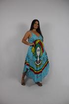 Vestido trapézio africano 175G - Palak