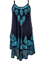 Vestido Trapézio Alça Batik Indiano Plus Size Boho 2025