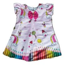 Vestido Trapézio Aquarela Lápis