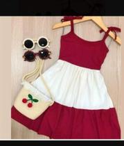 Vestido Três Marias Infantil Menina Colorido Alça Ajustável Vestido Três Marias Infantil Menina Colorido Alça Ajustável