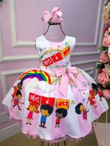 Vestido Três Palavrinhas Temático Luxo