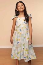 Vestido Tricoline Digital Estampado Azul Clarinho - Bugbee