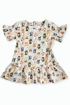 Vestido Tricoline Mangas Babado - Coleção Revoar