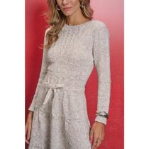 Vestido Tricot Feminino Lançamento Elegante Mousse Sem Costuras Vestido Tricot Feminino Lançamento Elegante Mousse Sem Costuras