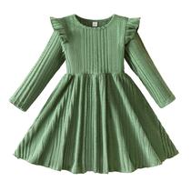 Vestido TTYAOVO Girl de manga comprida, outono, inverno, 3 anos, 2119, verde Vestido TTYAOVO Girl de manga comprida, outono, inverno, 3 anos, 2119, verde