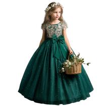 Vestido TTYAOVO Girl Flower Wedding Party Princess Tamanho 130