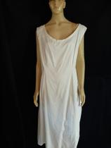 Vestido tubinho em algodão e chiffon de crepe