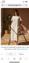 Vestido Tubinho Feminino Midi Linho Misto com Fenda Frontal e Mangas Curtas