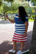 Vestido tubinho plus size listras com manga cassia segueti luxo 1194 Vestido tubinho plus size listras com manga cassia segueti luxo 1194