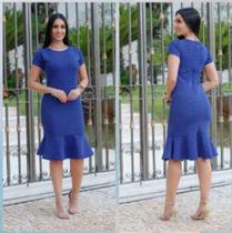 Vestido Tubinho Sino em Malha de Lese