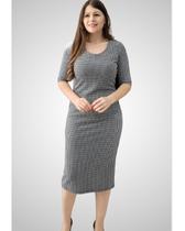 Vestido tubinho social xadrez