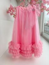 Vestido Tule Balonê Babados Animê Vestido Tule Balonê Babados Animê