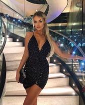 Vestido tule com paete