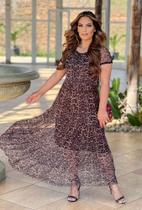 Vestido tule estampa Animal