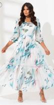 Vestido Tule Estampado