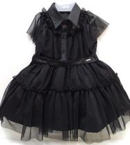 Vestido Tule Festa Luxo Infantil Menina Verão Lessakids K097