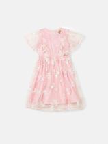 Vestido tule laços paete animê..