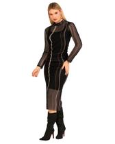 Vestido tule miravest feminino ref: mir262275