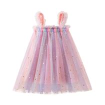 Vestido Tutu de Tule com Lantejoulas Arco-íris para Meninas (1 a 5 anos) - Fantasia de Princesa