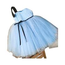 Vestido Tutu de Verão com Contas para Meninas (24 Meses) - Ideal para Festas e Casamentos