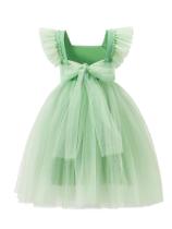 Vestido Tutu.kk para meninas vintage com babados, tule verde 3-4T Vestido Tutu.kk para meninas vintage com babados, tule verde 3-4T