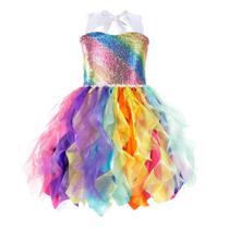 Vestido tutu Suppromo Rainbow para festa de aniversário de meninas 8T