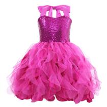 Vestido tutu Suppromo rosa choque para meninas de 4 anos e 1 ano Vestido tutu Suppromo rosa choque para meninas de 4 anos e 1 ano