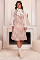 Vestido tweed xadrez fascinius