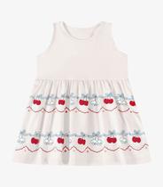 Vestido Verão Menina Estampa Glitter Rovi Kids Bege